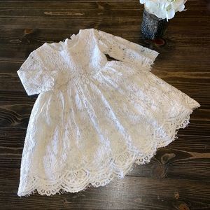 White Lace Toddler Girl Dress
